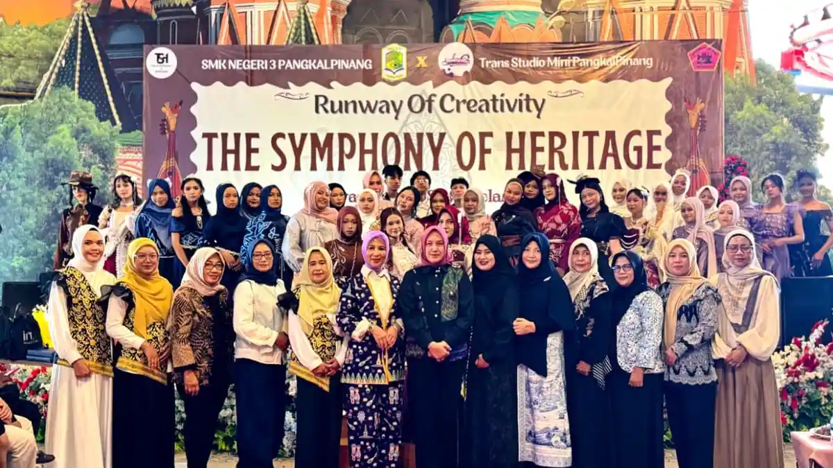 SMKN 3 Pangkalpinang Gelar Runway of Creativity, Angkat Keindahan Cual, Batik dan Songket